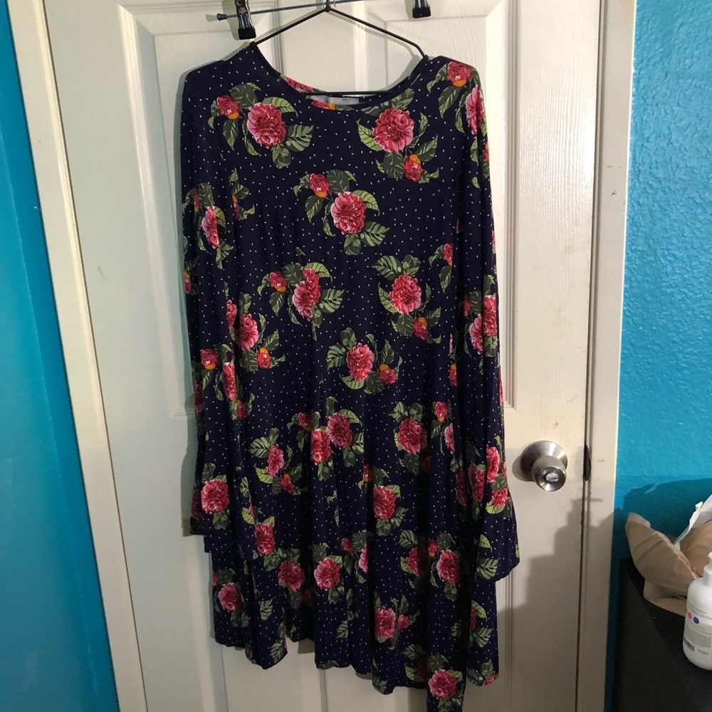 Asos Navy Blue Floral Dress
